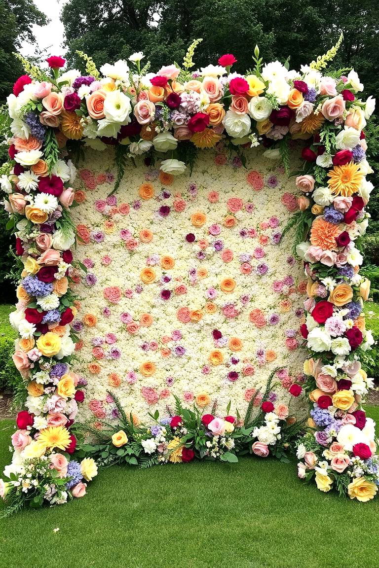 Floral Photo Booth Backdrop - 24 Garden Wedding Ideas