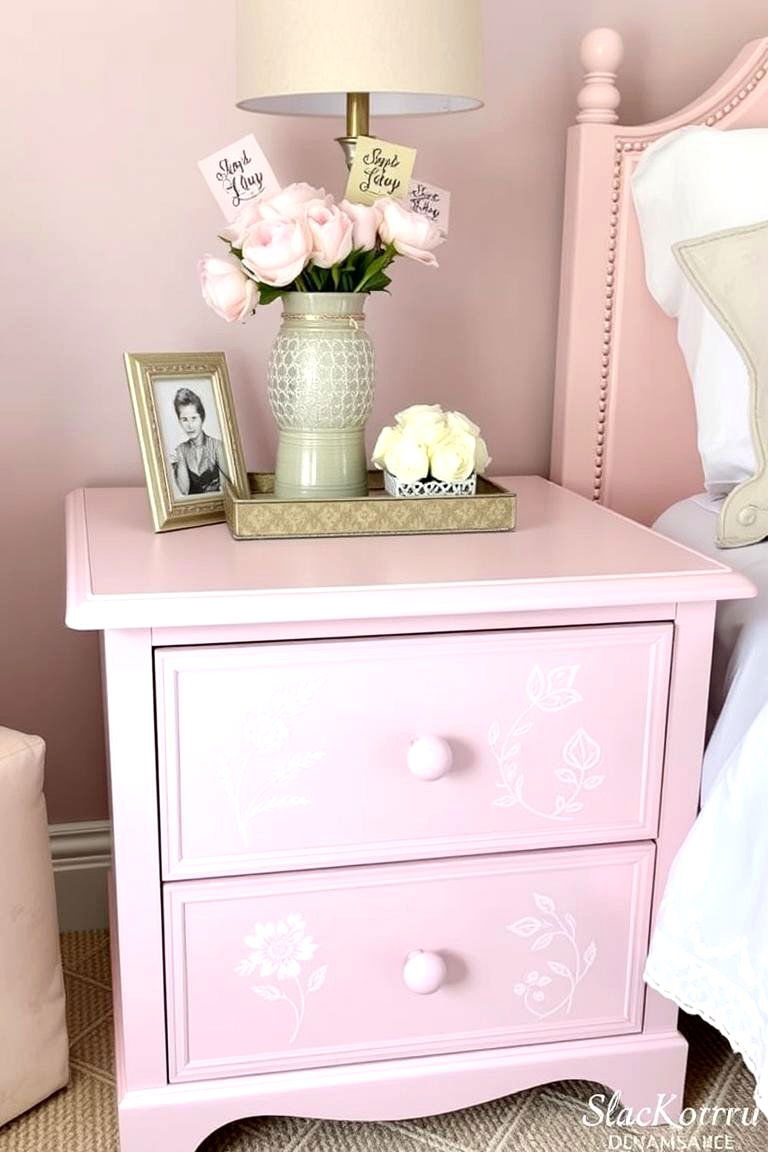 Floral Stenciled Delight - 24 Painted Furniture Ideas