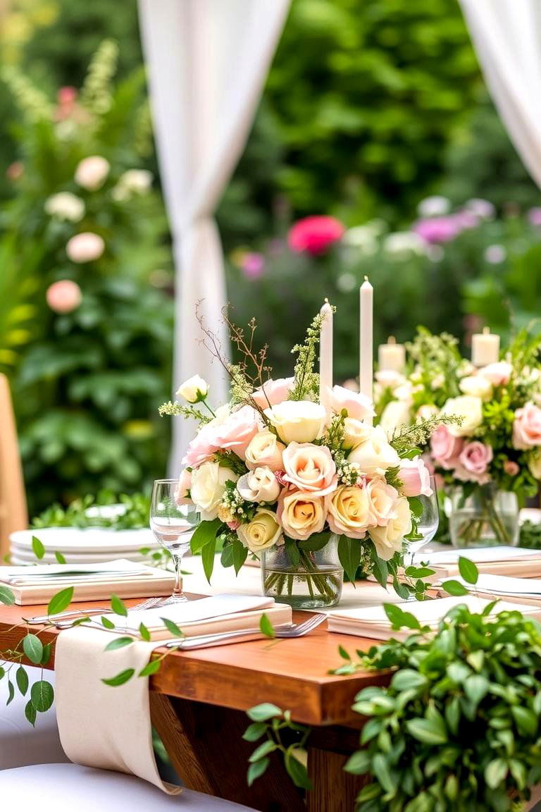 Floral Table Settings - 24 Garden Wedding Ideas