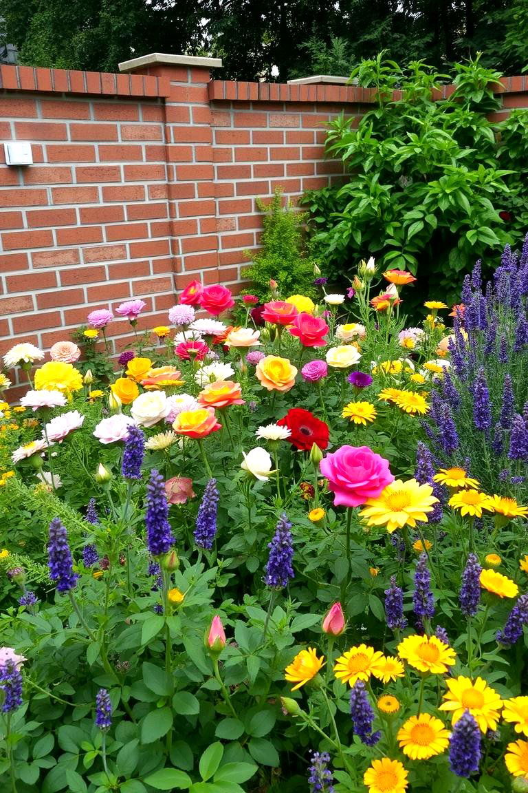 Flower Garden with Privacy Wall - 24 Enclosed Garden Ideas