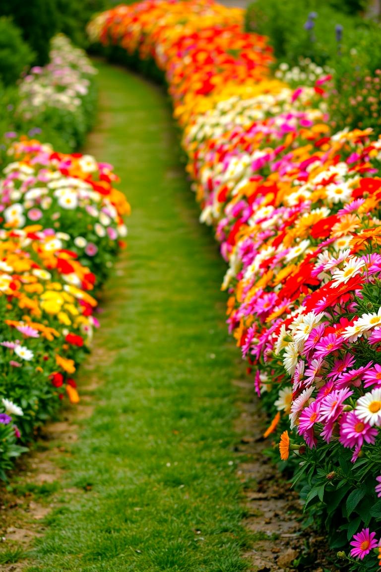 Flower Lined Walkway - 24 Garden Path Ideas