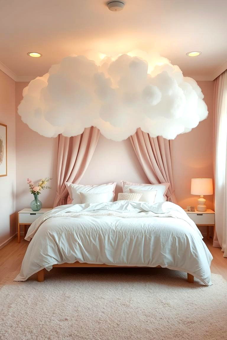 Fluffy Cloud Canopy - 24 Cloud Themed Bedroom Ideas