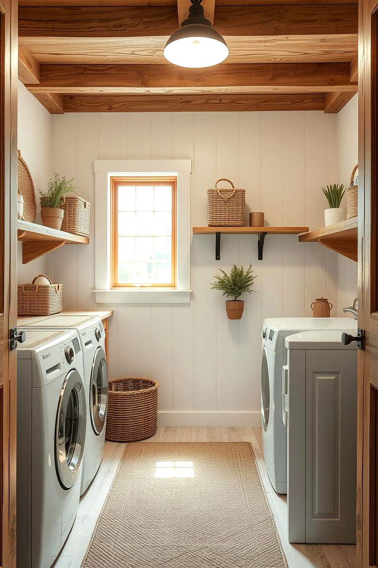 Focus on Simple and Functional Design - 24 Rustic Laundry Room Ideas