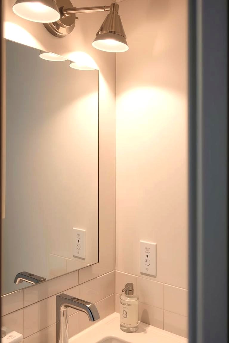 Focused Task Lighting - 24 Small Bathroom Lighting Ideas