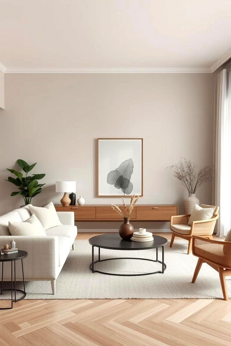 Focusing on Minimalist Decor - 24 Greige Living Room Ideas