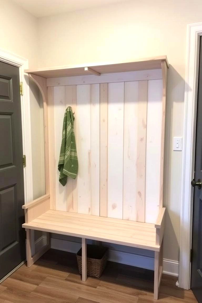 Fold Down Bench for Temporary Seating - 24 Mudroom Storage Ideas