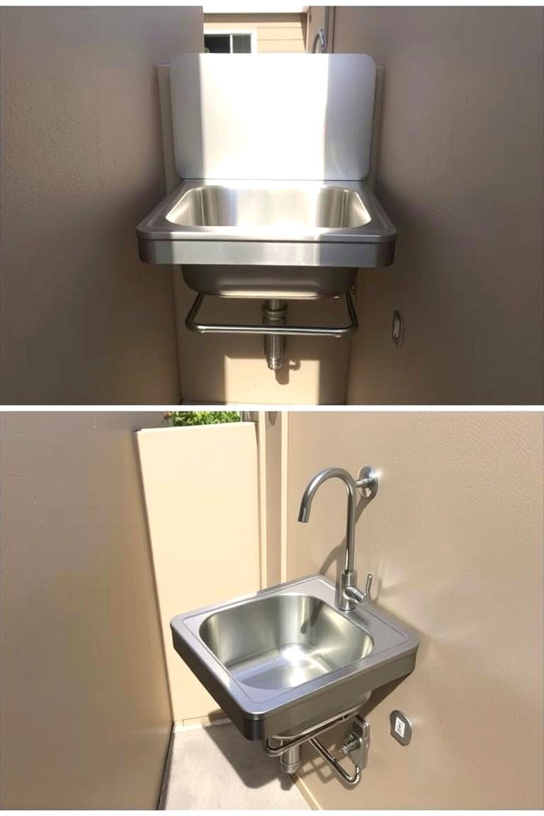 Fold Down Sink for Small Spaces - 24 outdoor sink ideas