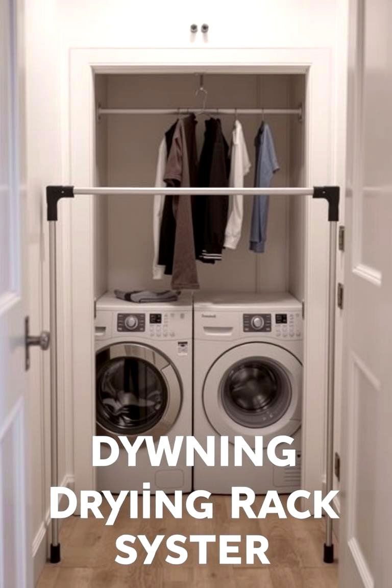 Foldable Drying Rack System - 24 Stackable Laundry Room Ideas