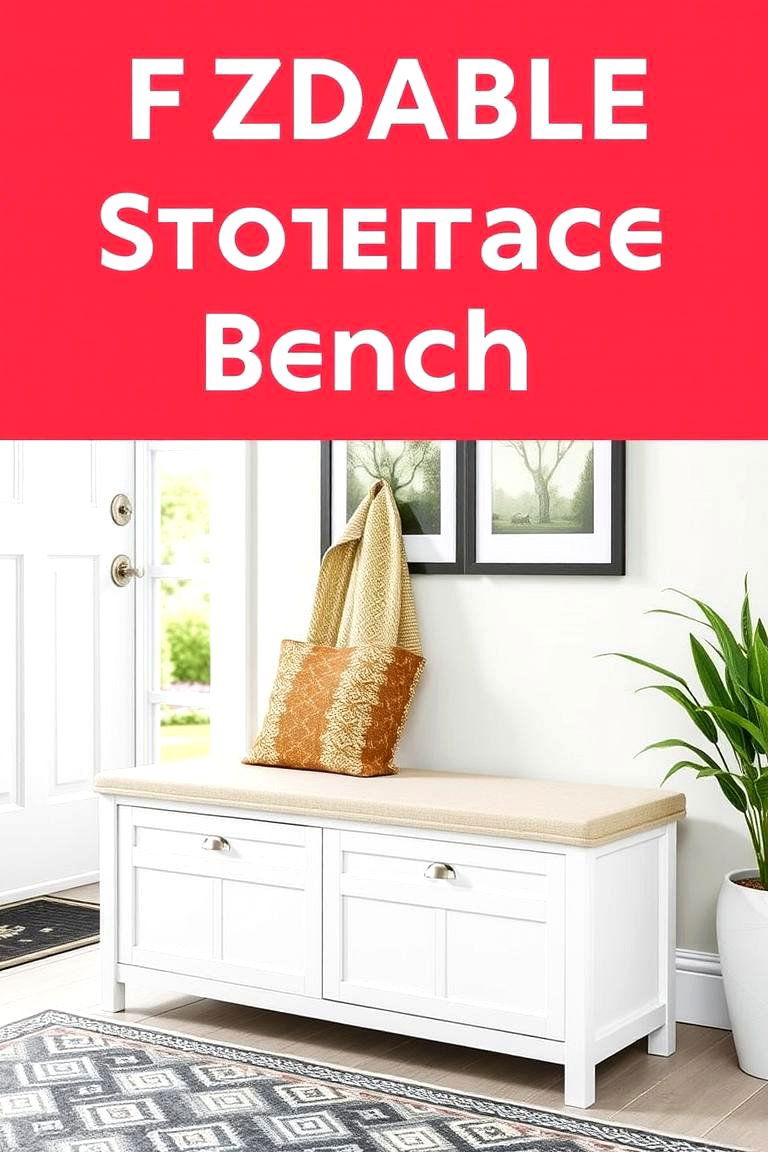 Foldable Shoe Storage Bench - 24 Outdoor Shoe Storage Ideas