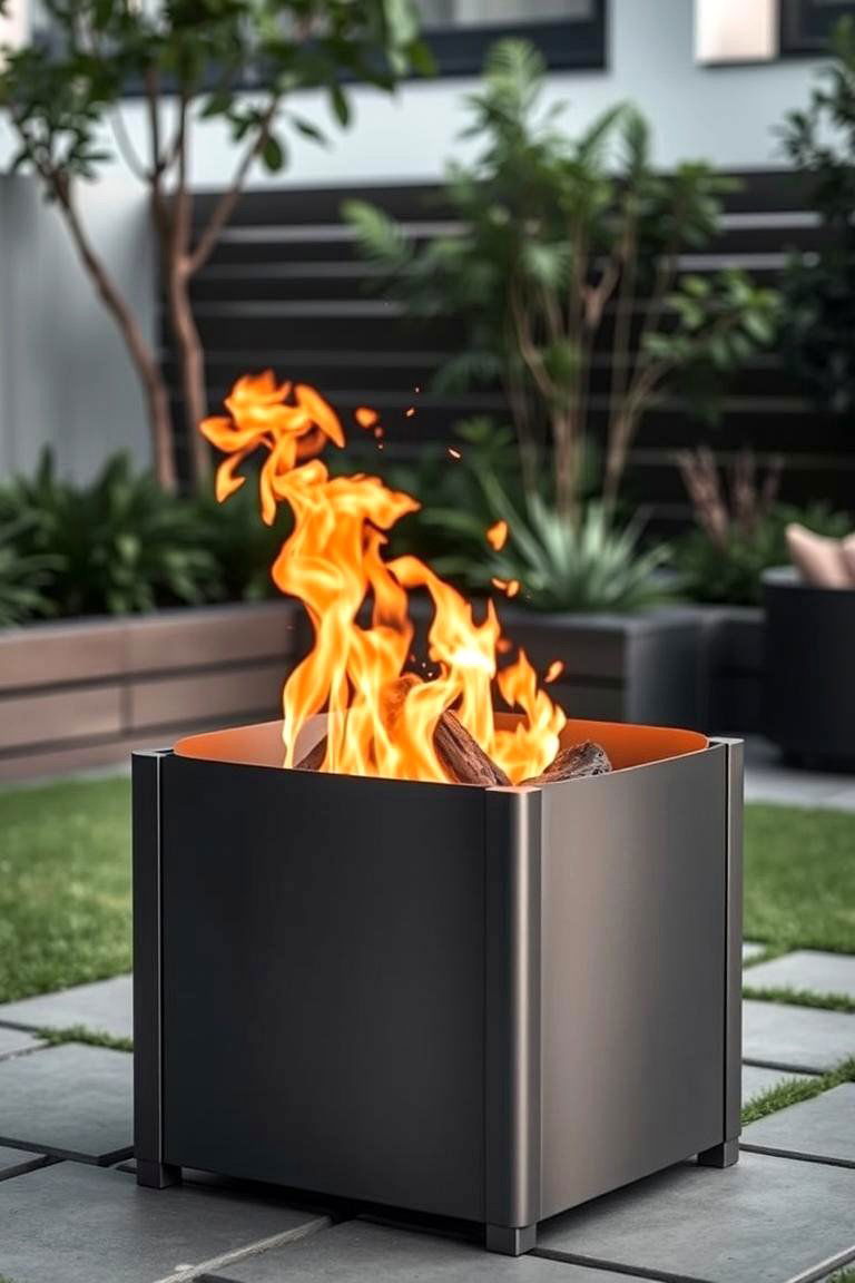 Foldable Space Saving Metal Fire Pit - 24 Metal Fire Pit Ideas