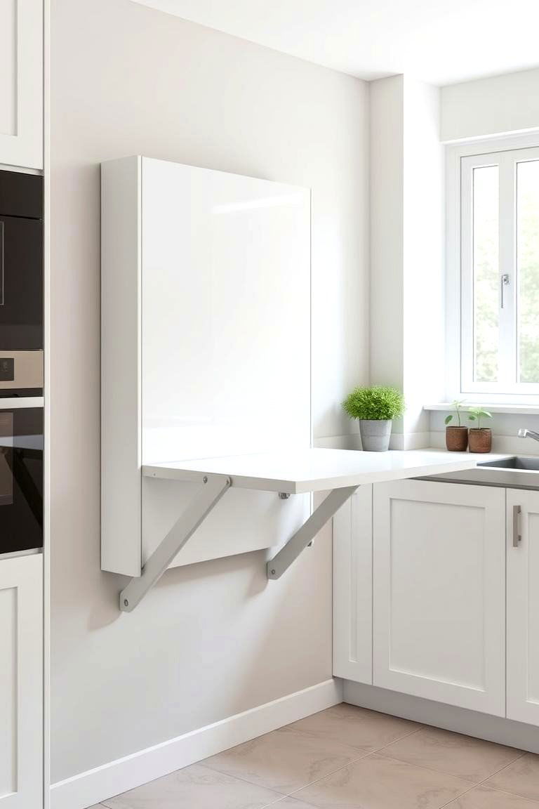 Foldable Wall Mounted Table Charm - 24 Small Kitchen Table Ideas