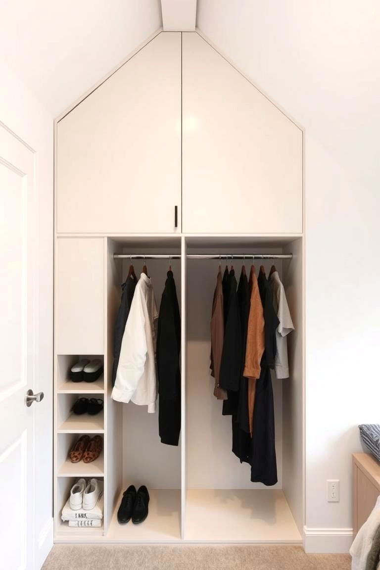 Foldable Wardrobe Systems - 24 Sloped Ceiling Closet Ideas