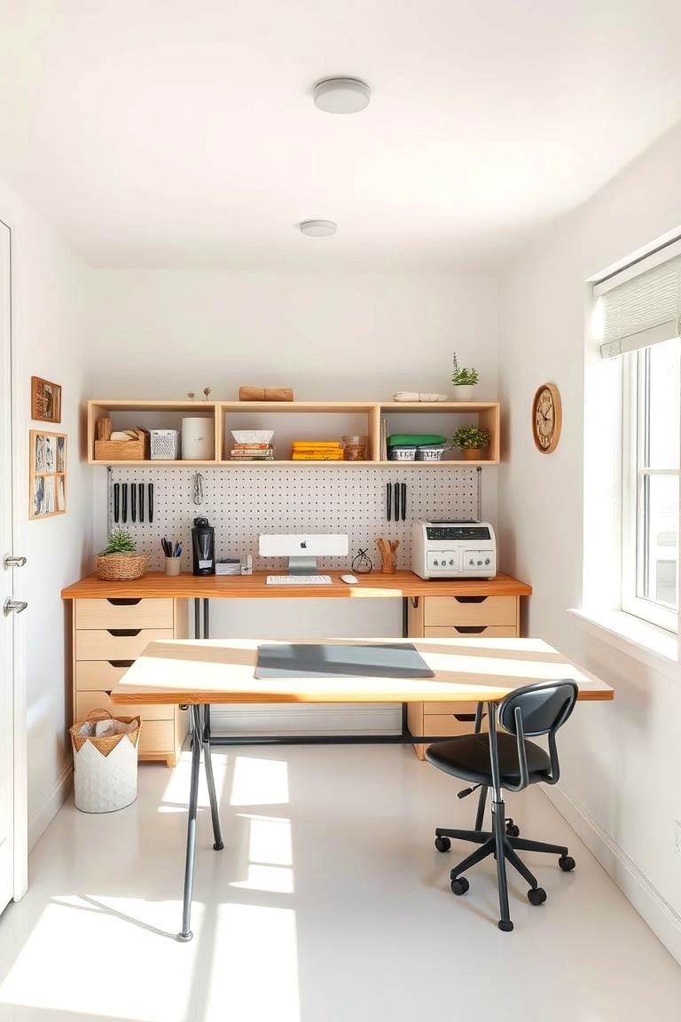 Foldable Worktables for Versatility - 24 Craft Room Organization Ideas