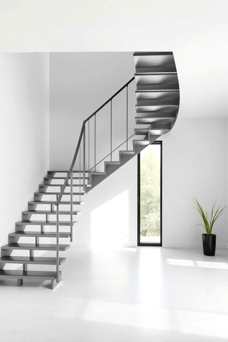 Folded Plate Steel Staircase - 24 Open Staircase Ideas