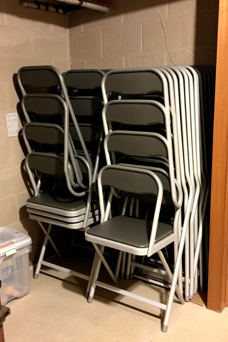 Folding Chairs for Extra Seating - 24 Basement Furniture Ideas