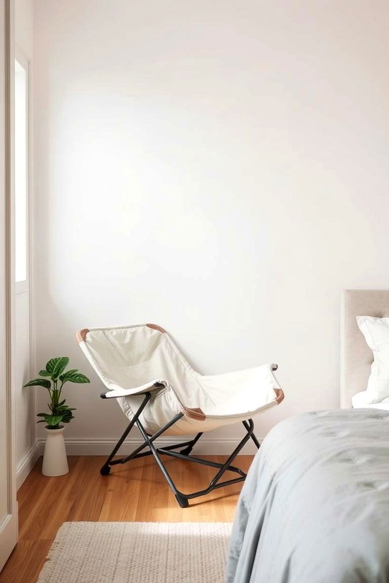 Folding Lounge Chair for Compact Bedrooms - 24 Bedroom Chair Ideas