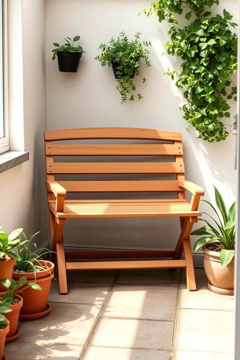 Folding Wooden Garden Bench - 24 Garden Bench Ideas