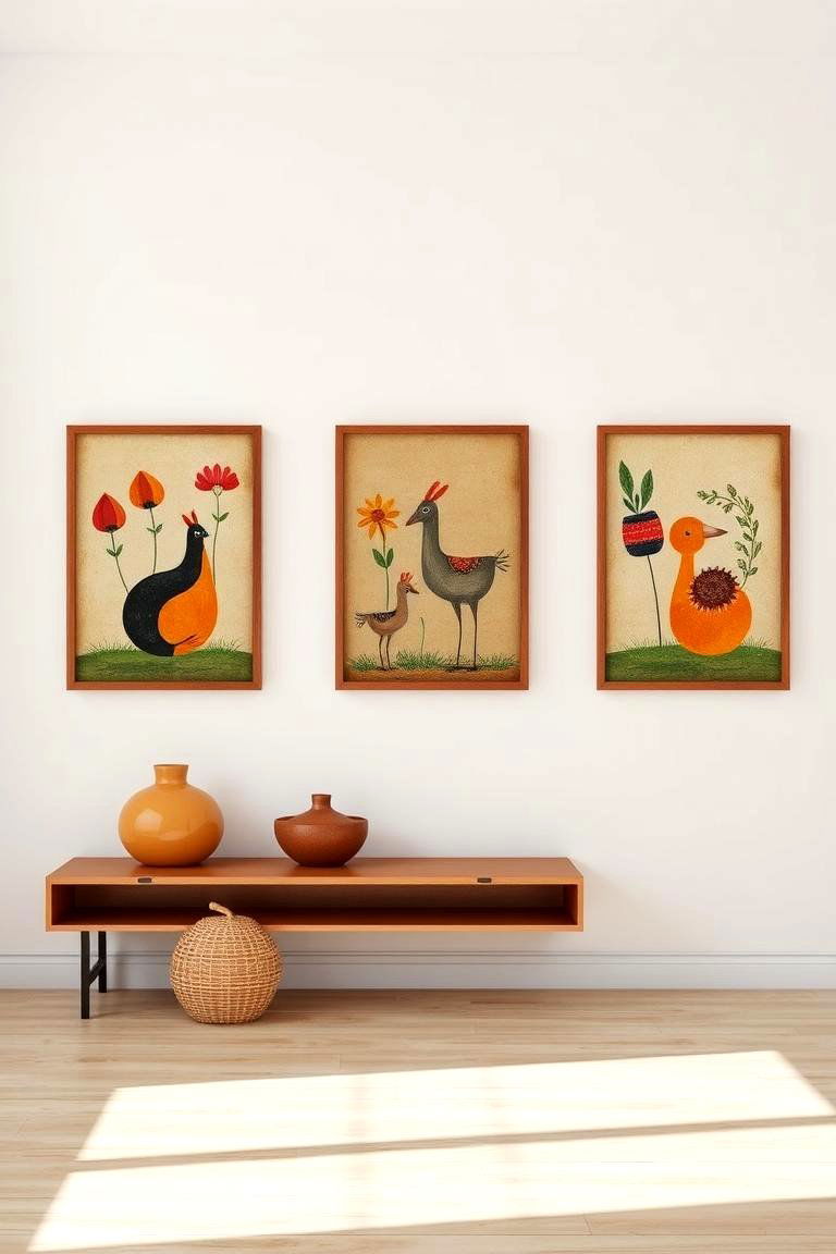 Folk Art Prints - 24 Colorful Boho Decor Ideas