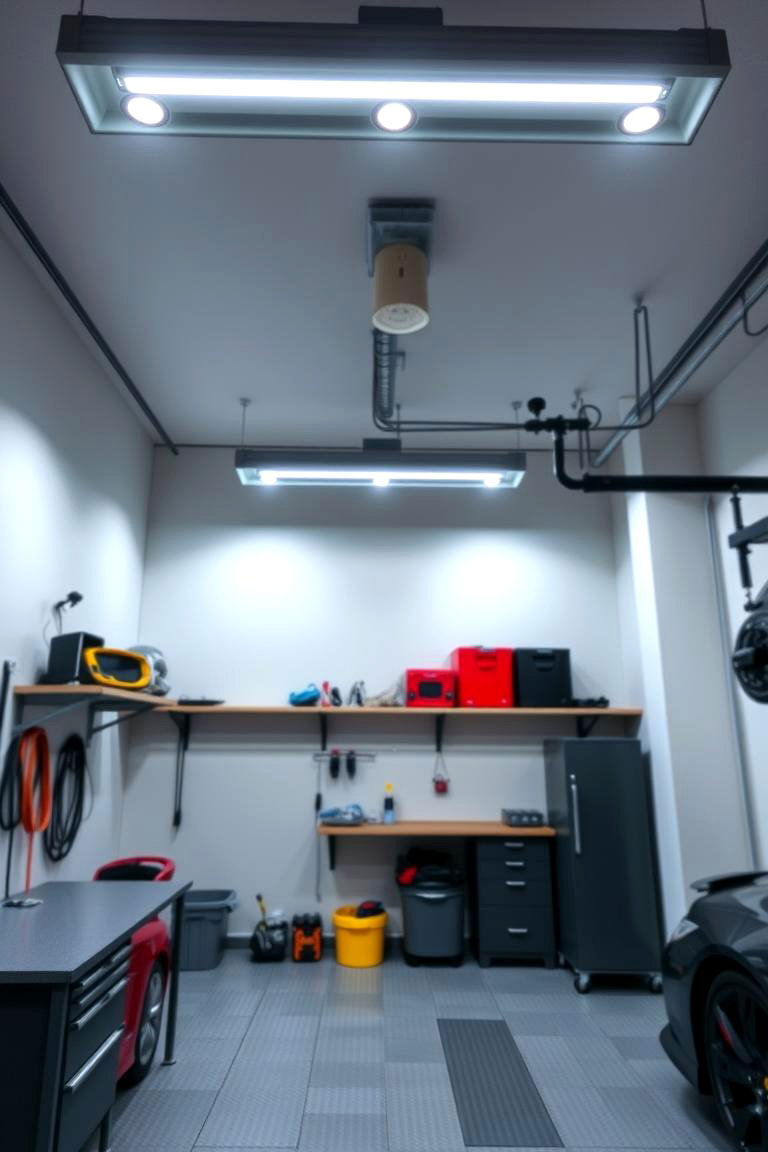 For Energy Efficient LED Downlights - 24 Garage Lighting Ideas