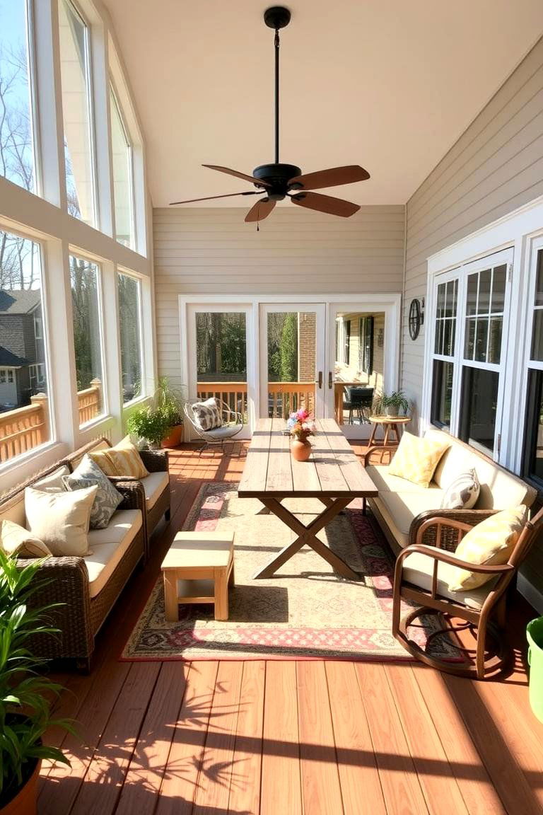 For Family Bonding and Entertainment - 24 Sunroom and Deck Combo Ideas