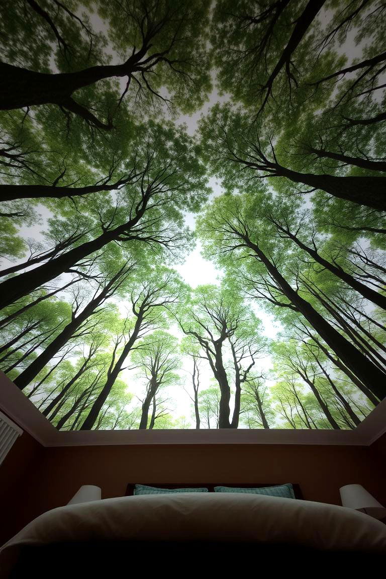 Forest Canopy Ceiling Design - 24 Forest Themed Bedroom Ideas