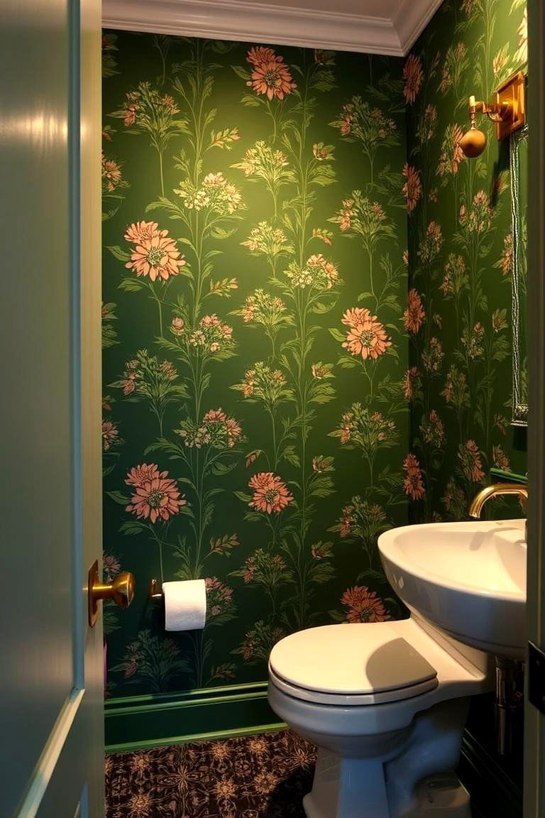 Forest Green Bathroom Wallpaper for a Bold Statement - 24 Forest Green Bathroom Ideas