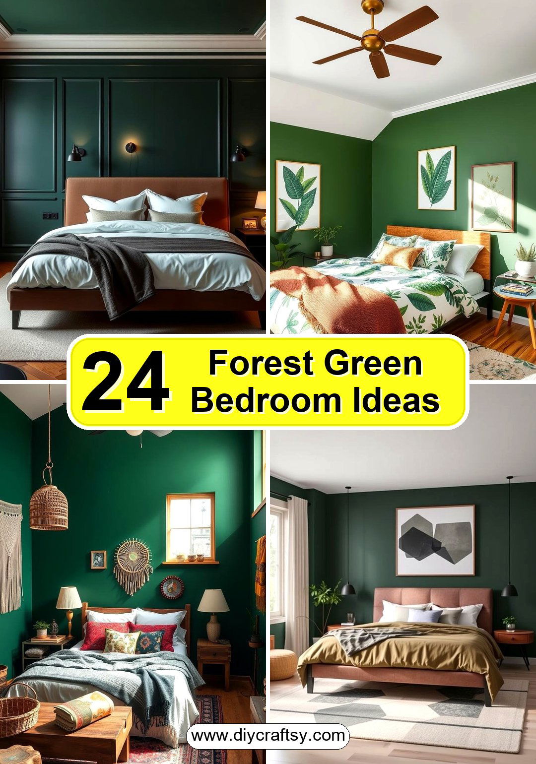 Forest Green Bedroom Ideas