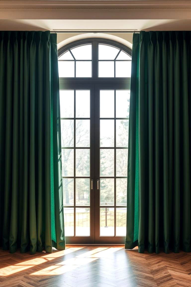 Forest Green Curtains - 24 Forest Green Living Room Ideas