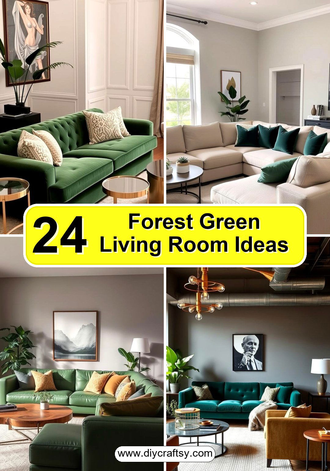 Forest Green Living Room Ideas