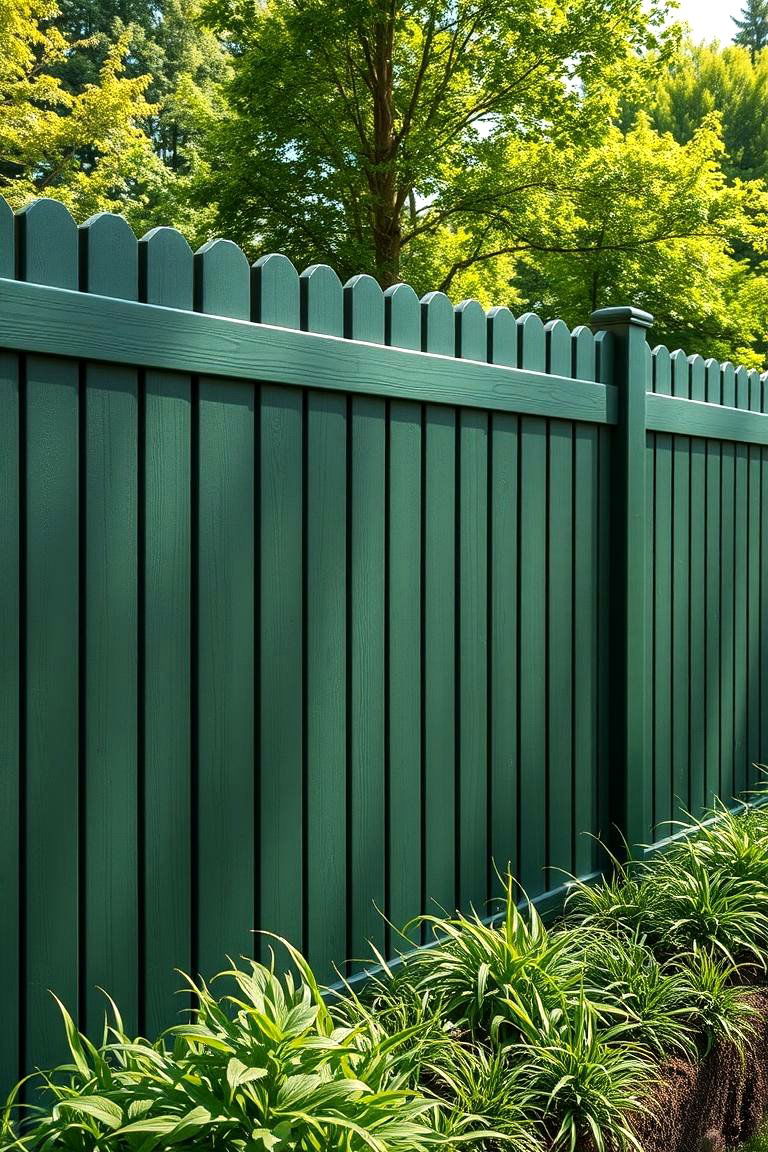 Forest Green Vinyl Fence - 24 Vinyl Fence Colors