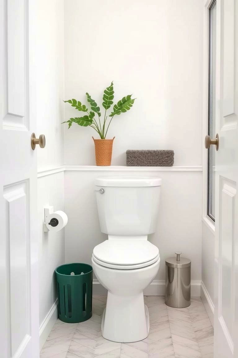 Forest Green Wastebasket - 24 Green Bathroom Ideas