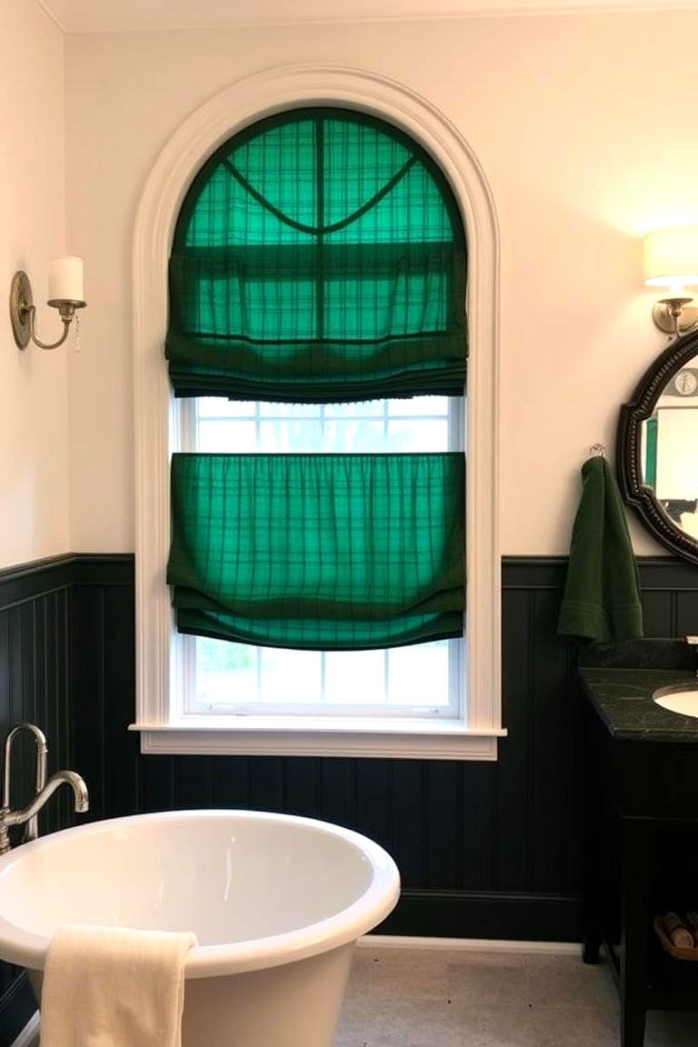 Forest Green Window Treatments for Privacy and Style - 24 Forest Green Bathroom Ideas