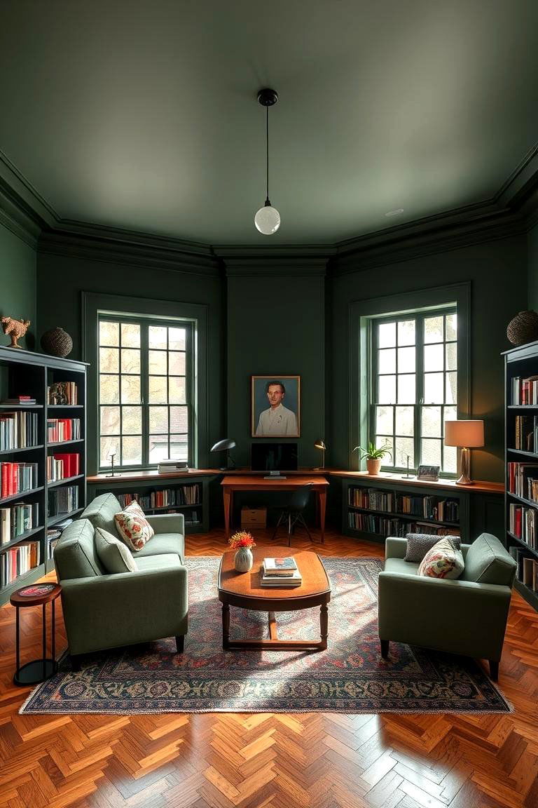 Forest Green and Wood - 24 Floor and Wall Color Ideas