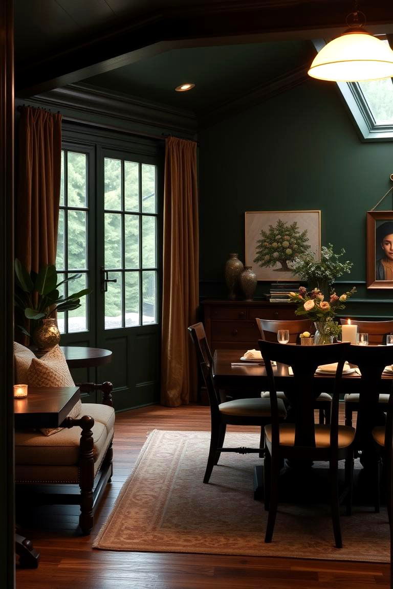 Forest Green for a Cozy Inviting Atmosphere - 24 Green Dining Room Ideas