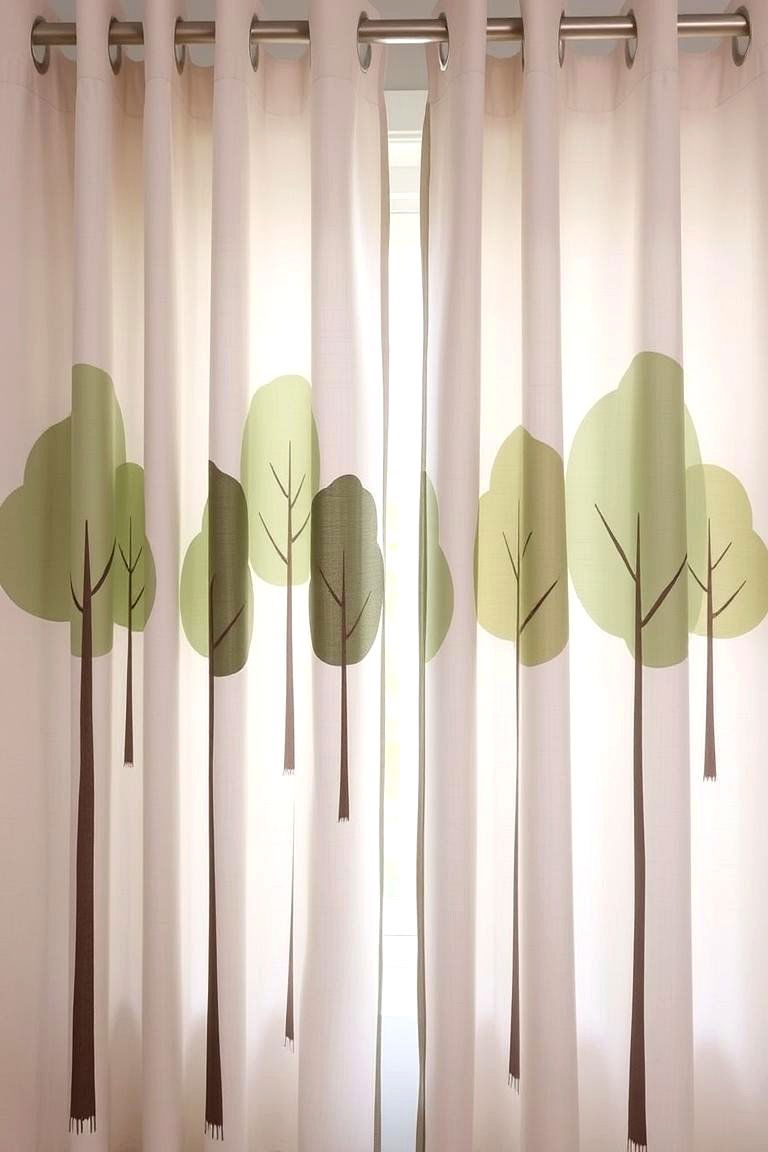Forest Scene Curtains - 24 Woodland Nursery Ideas