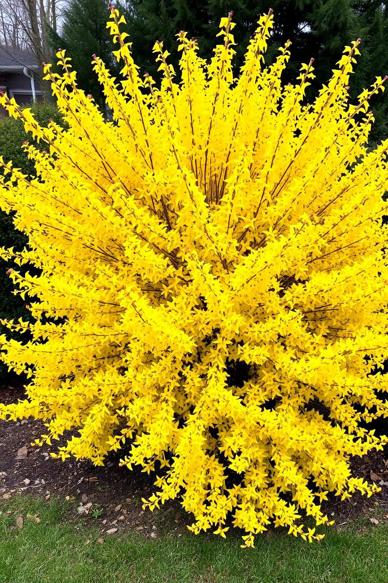 Forsythia for Early Spring Color and Screening - 24 Shrubs for Privacy