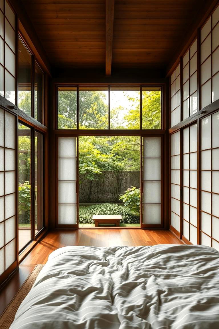 Foster a Deep Connection to the Natural World - 24 Japanese Bedroom Design Ideas