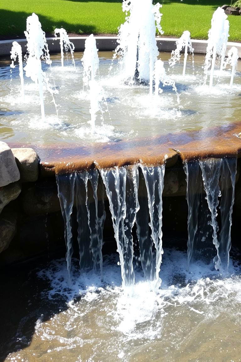 Fountain Infused Cascade - 24 Small Pool Waterfall Ideas