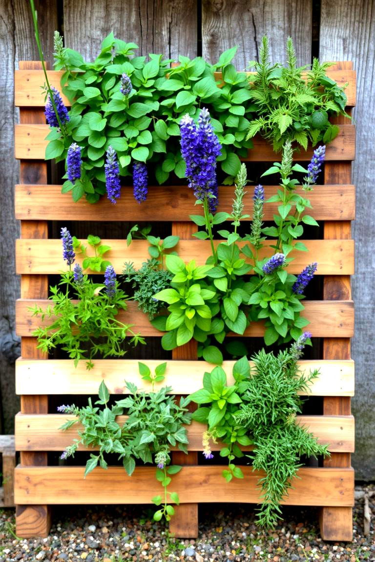 Fragrant Foliage - 24 Vertical Pallet Garden Ideas