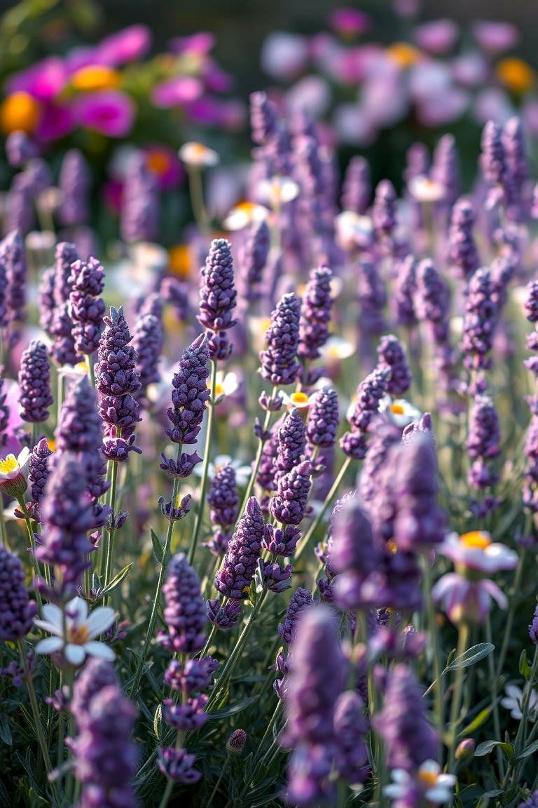 Fragrant Garden with Lavenders - 24 Front Yard Texas Flower Bed Ideas