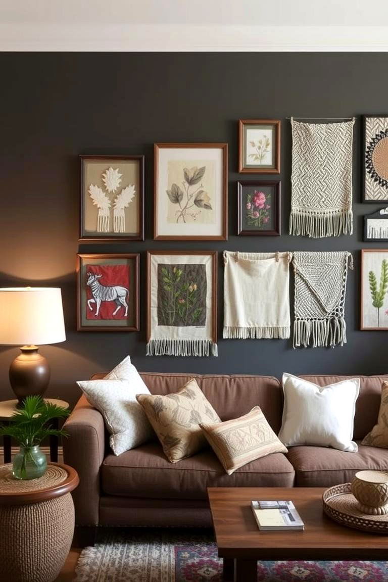 Framed Fabric Art Pieces - 24 Gallery Wall Ideas