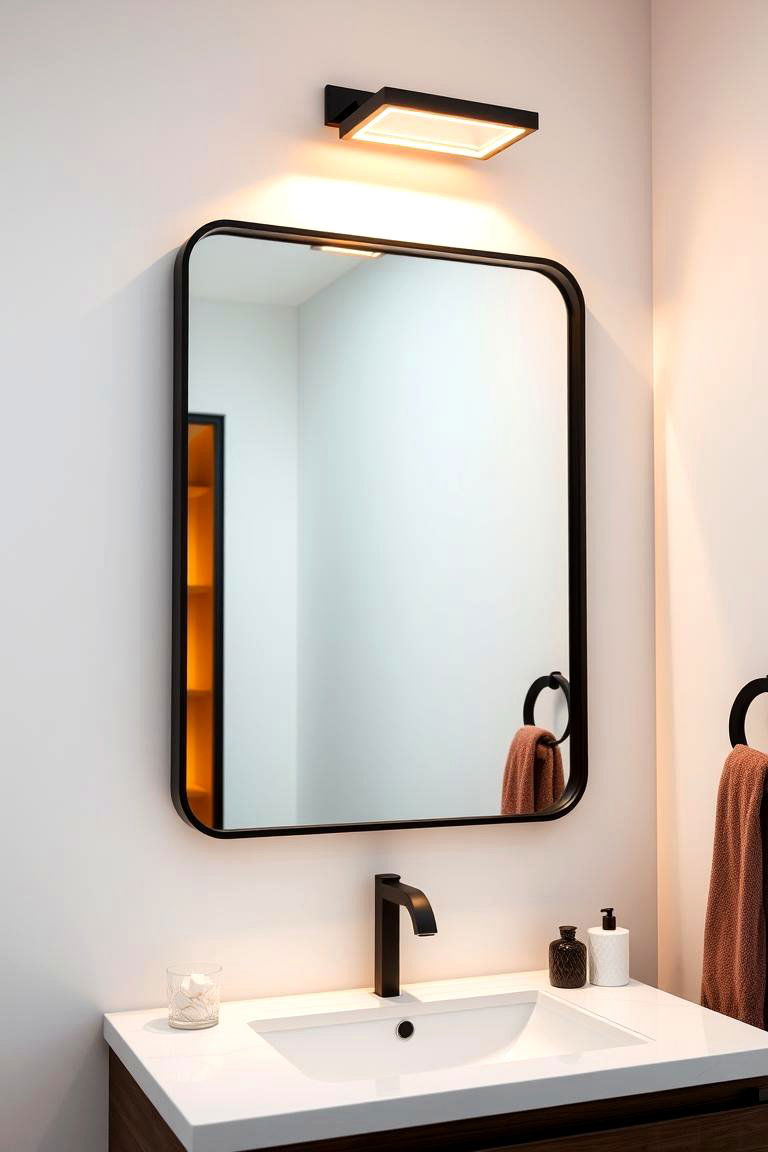Framed Mirrors for Function and Style - 24 Bathroom Art Ideas