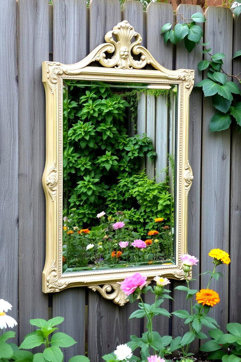 Framed Wall Mirror - 24 Garden Mirror Ideas
