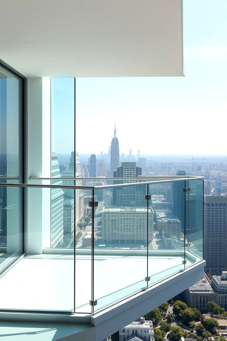 Frameless Glass Balconies - 24 Glass Balcony Design Ideas
