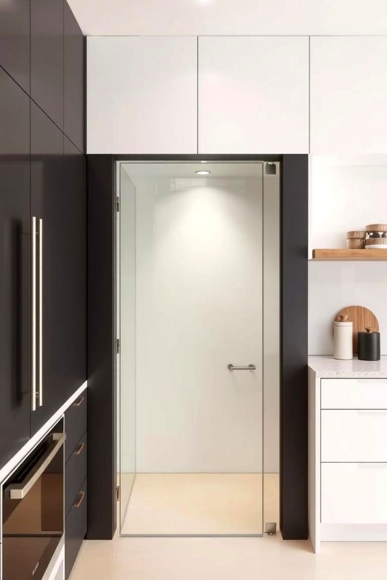Frameless Glass Door for a Minimalist Look - 24 Pantry Door Ideas