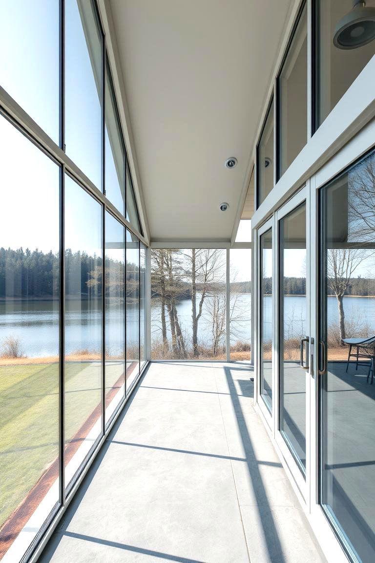 Frameless Glass Enclosure - 24 Glass Porch Design Ideas