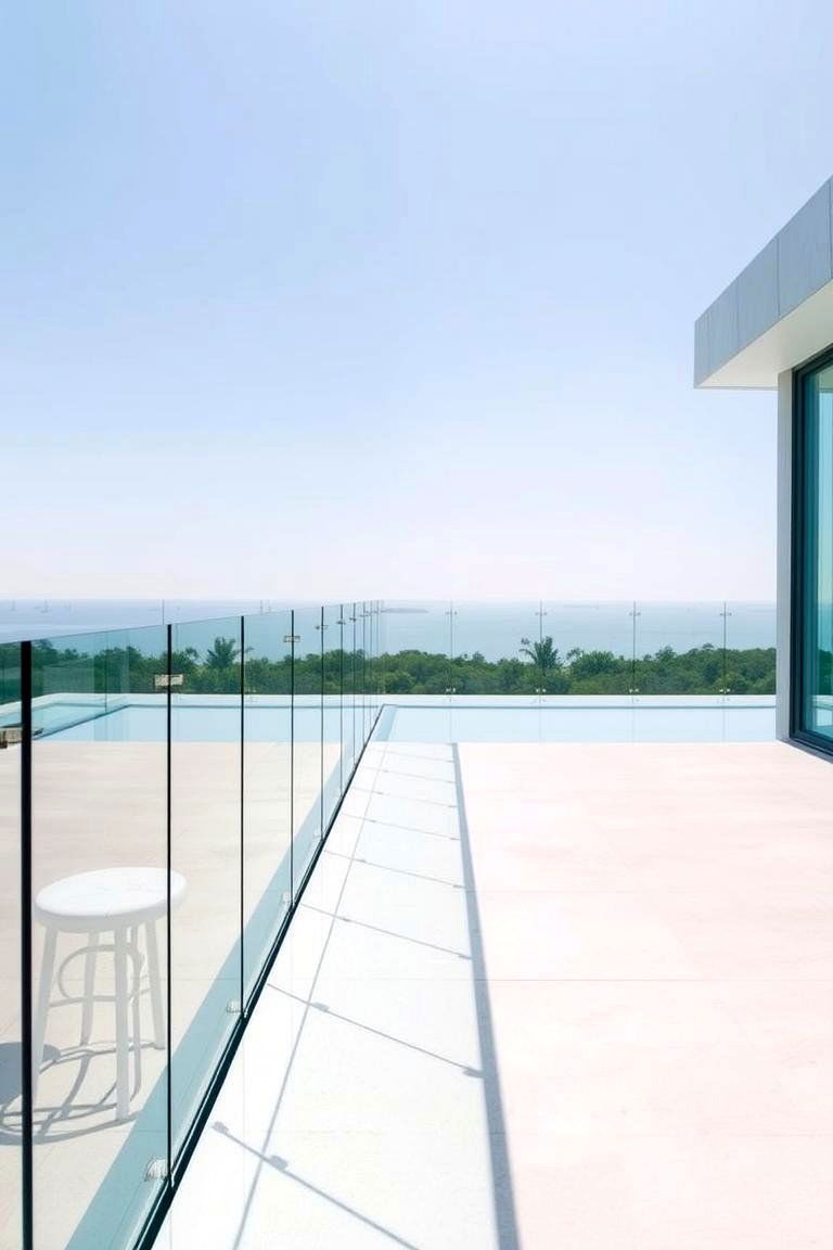 Frameless Glass Railing - 24 Pool Deck Railing Ideas