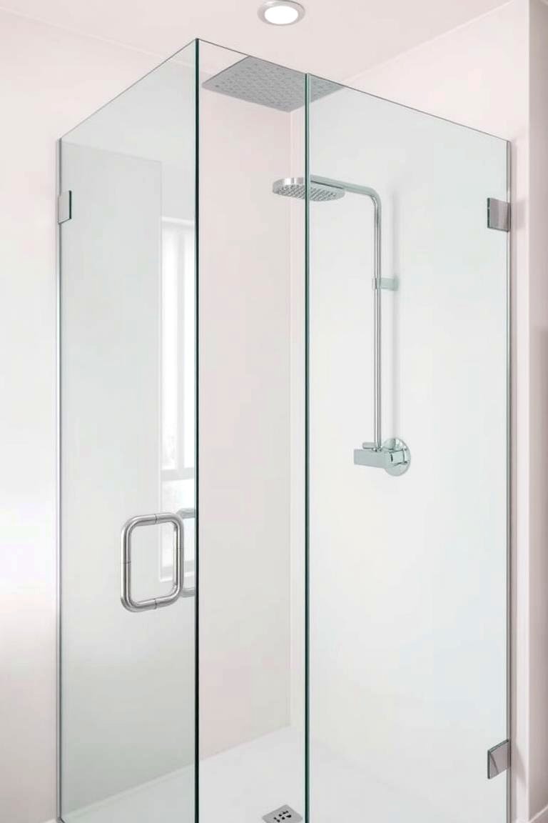 Frameless Glass Shower Door - 24 Small Shower Ideas