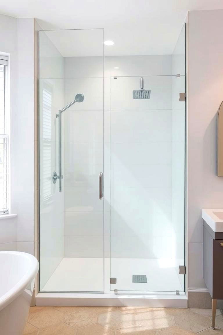 Frameless Glass Shower Enclosure - 24 Japandi Bathroom Ideas