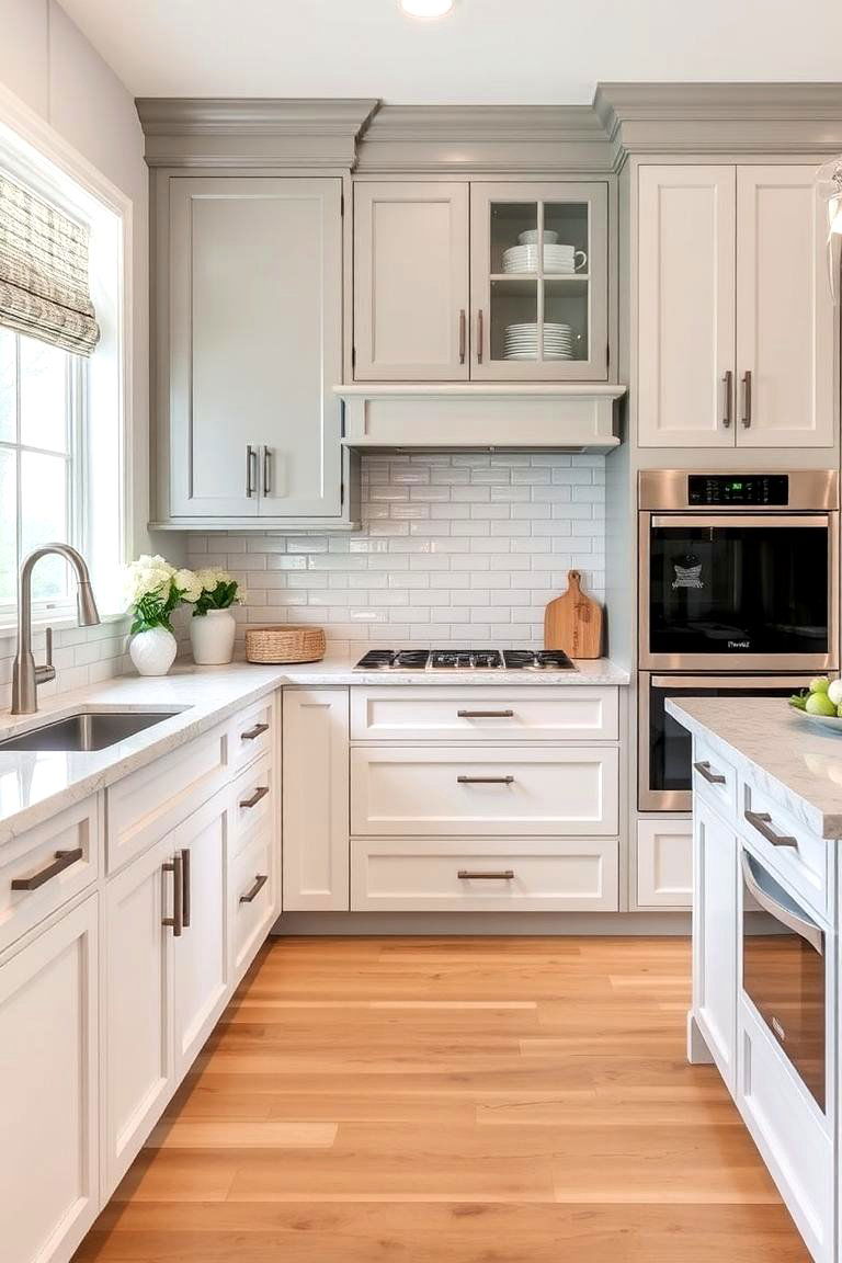 Frameless and Inset Cabinet Styles - 24 Two Tone Kitchen Cabinet Ideas